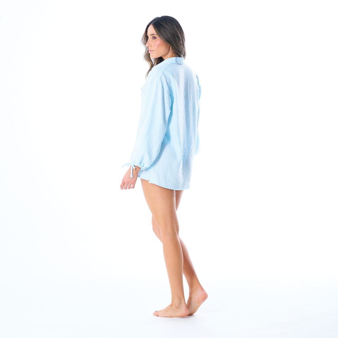 Long-sleeved button-down shirt
