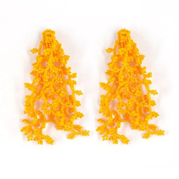 Seaweed Earrings Yellow