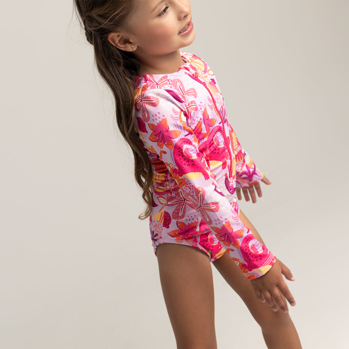 Long-sleeved one-piece swimsuit