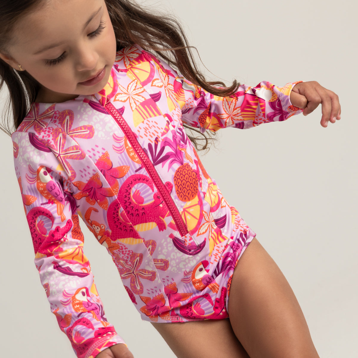 Long-sleeved one-piece swimsuit