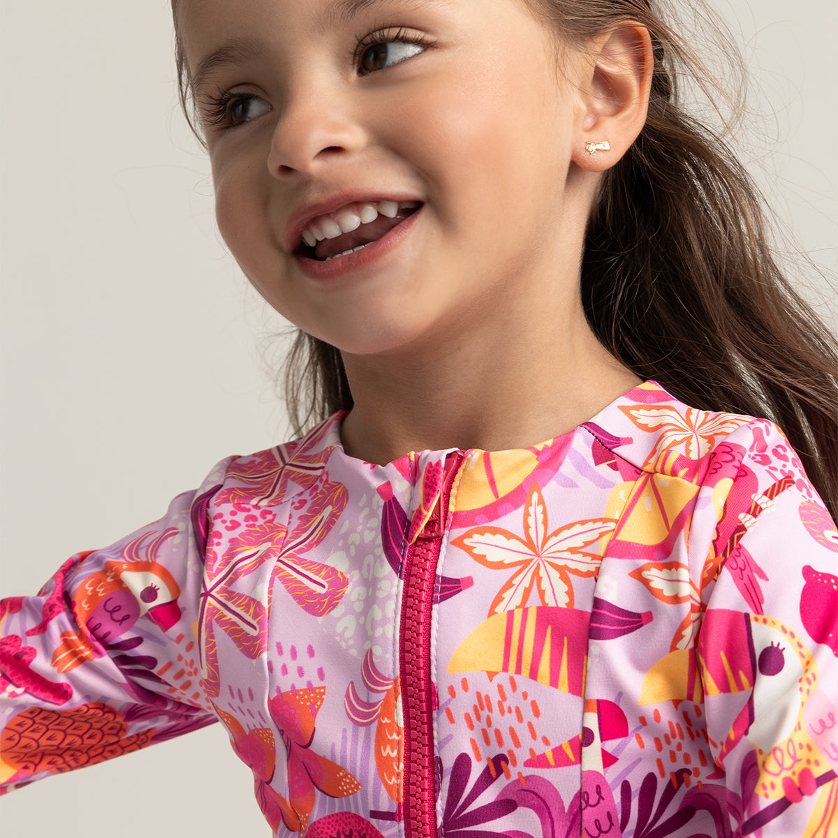 Long-sleeved one-piece swimsuit