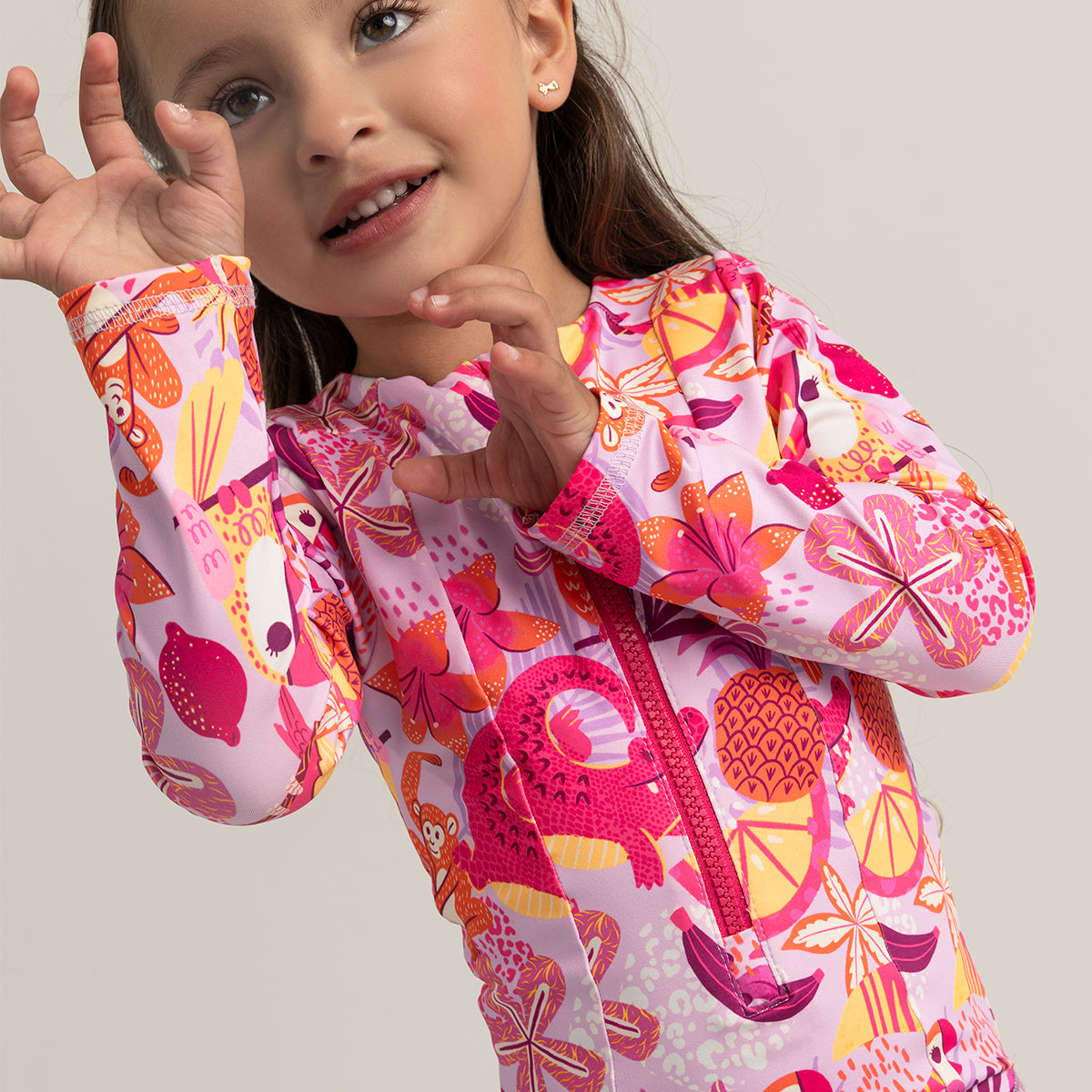 Long-sleeved one-piece swimsuit