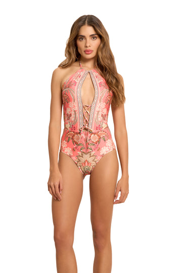 HIGH NECK ONE PIECE MODERATE FIT