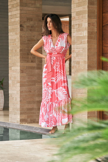 SURPLICE MAXI DRESS