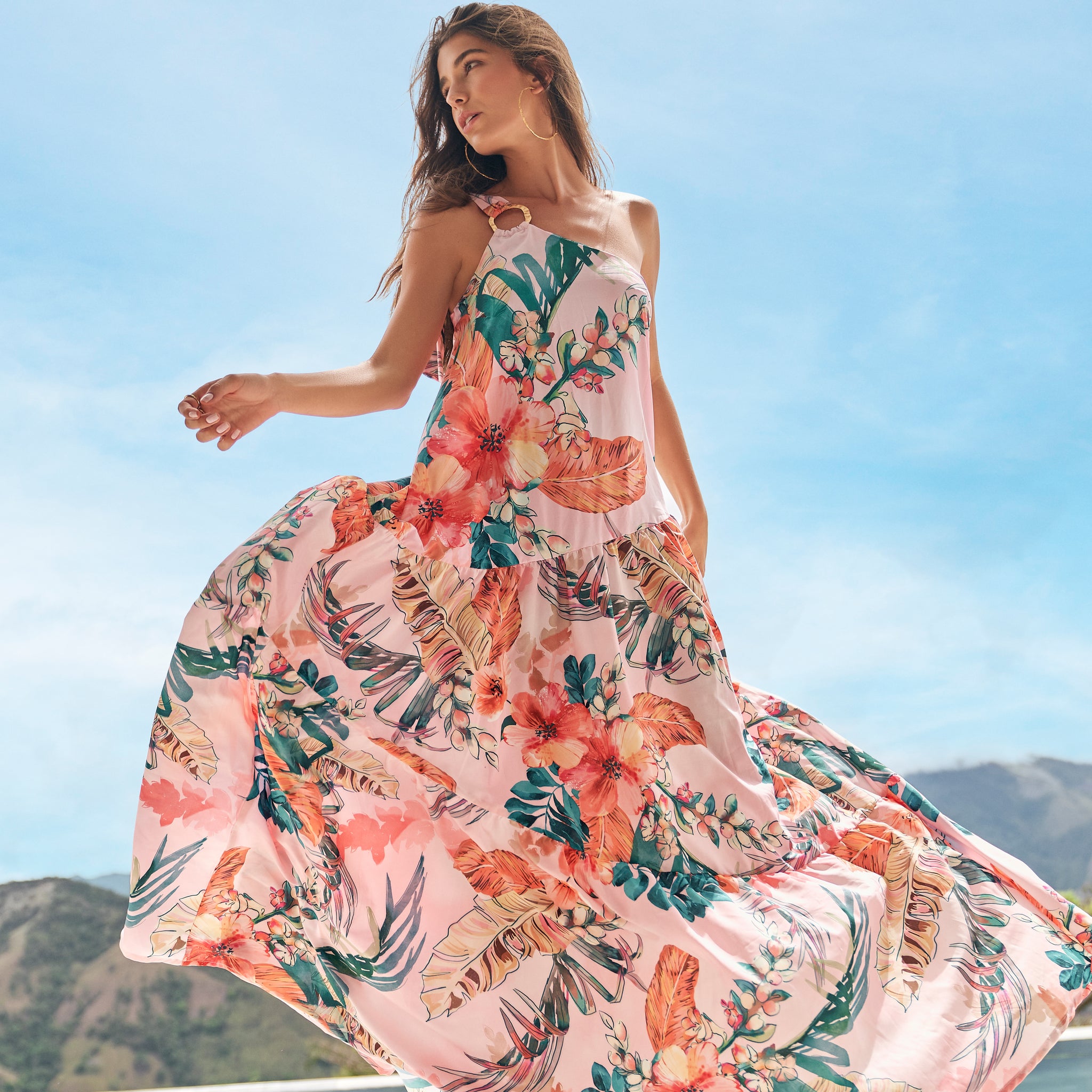 ONE SHOULDER MAXI DRESS