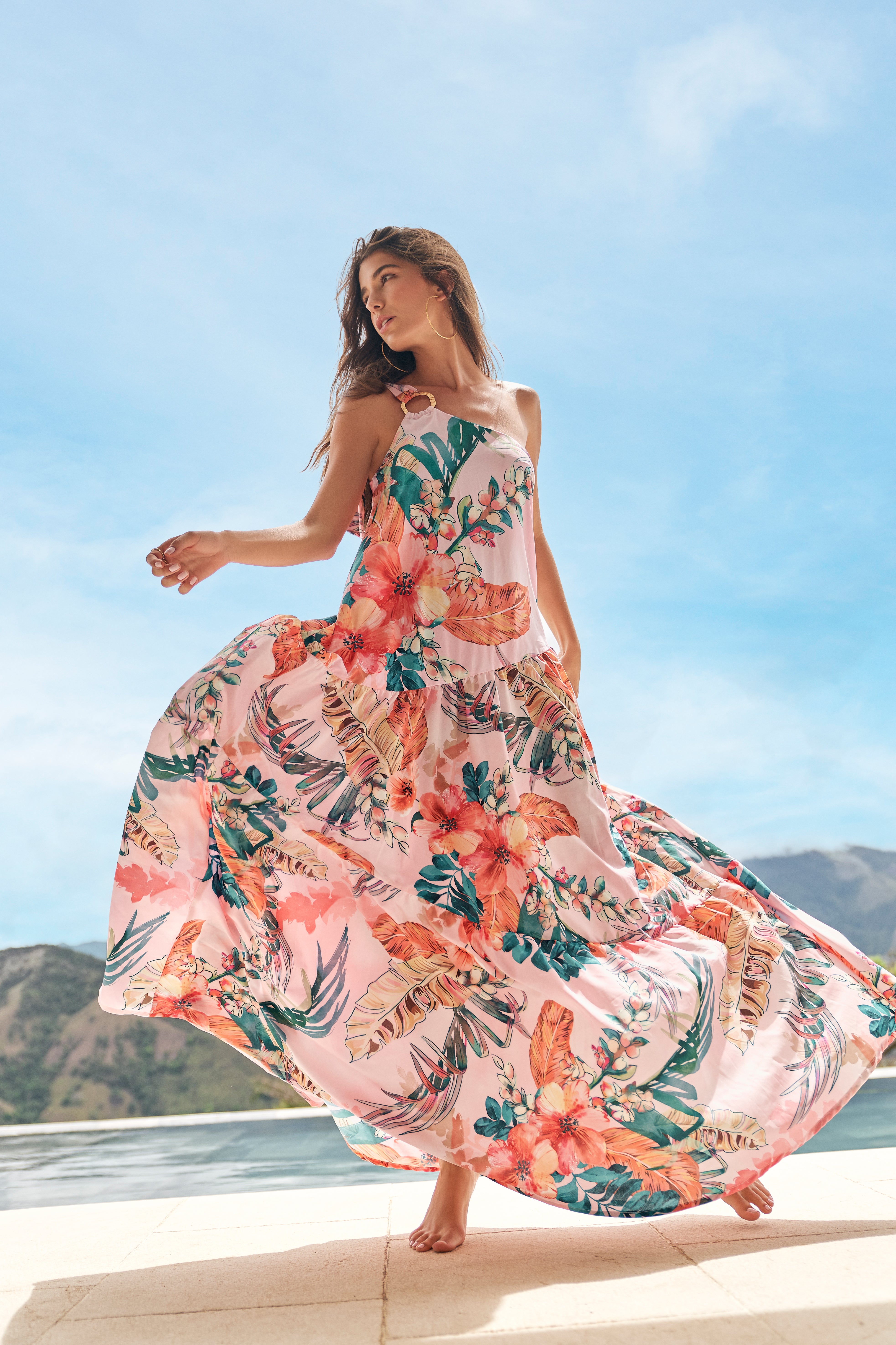 ONE SHOULDER MAXI DRESS