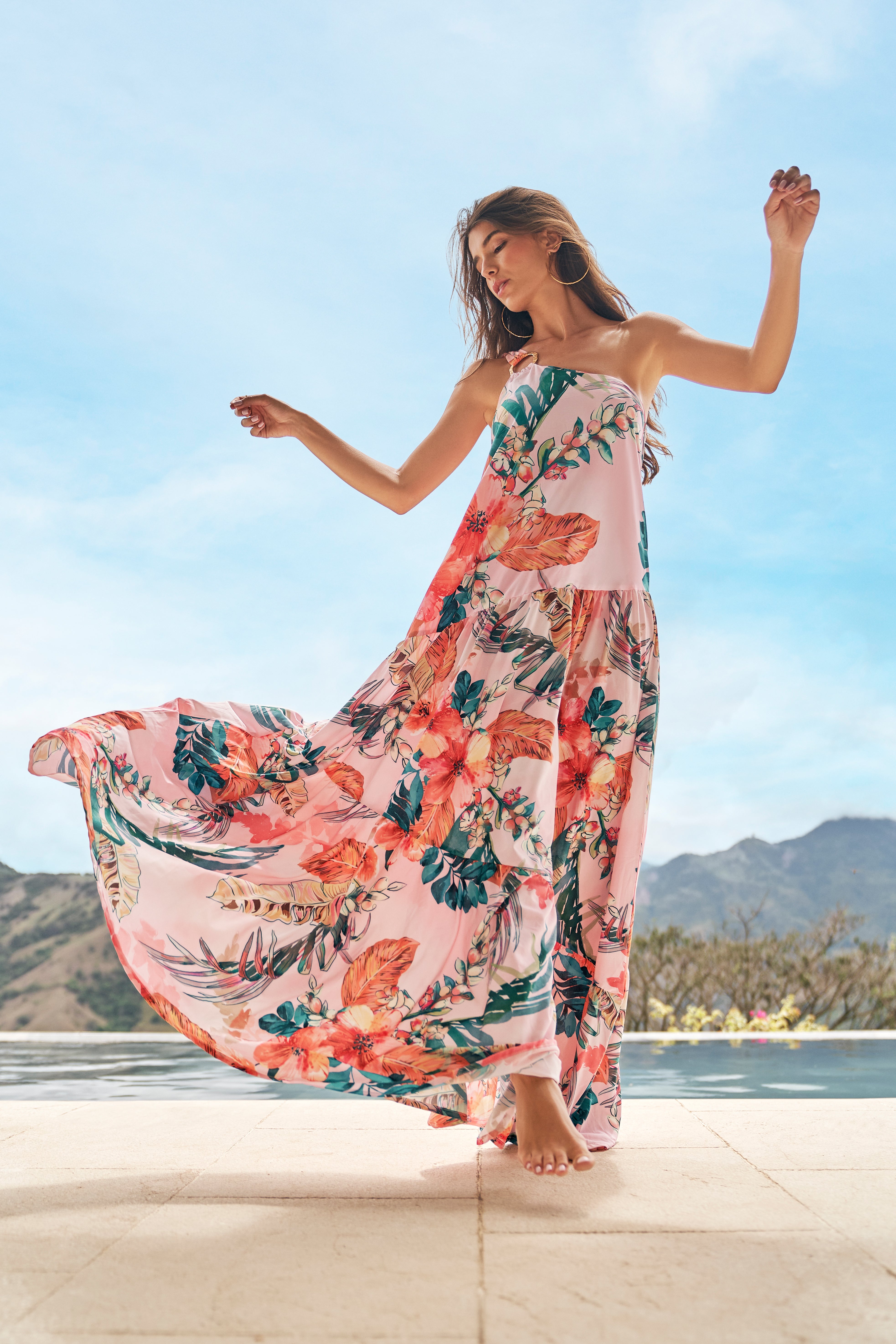 ONE SHOULDER MAXI DRESS