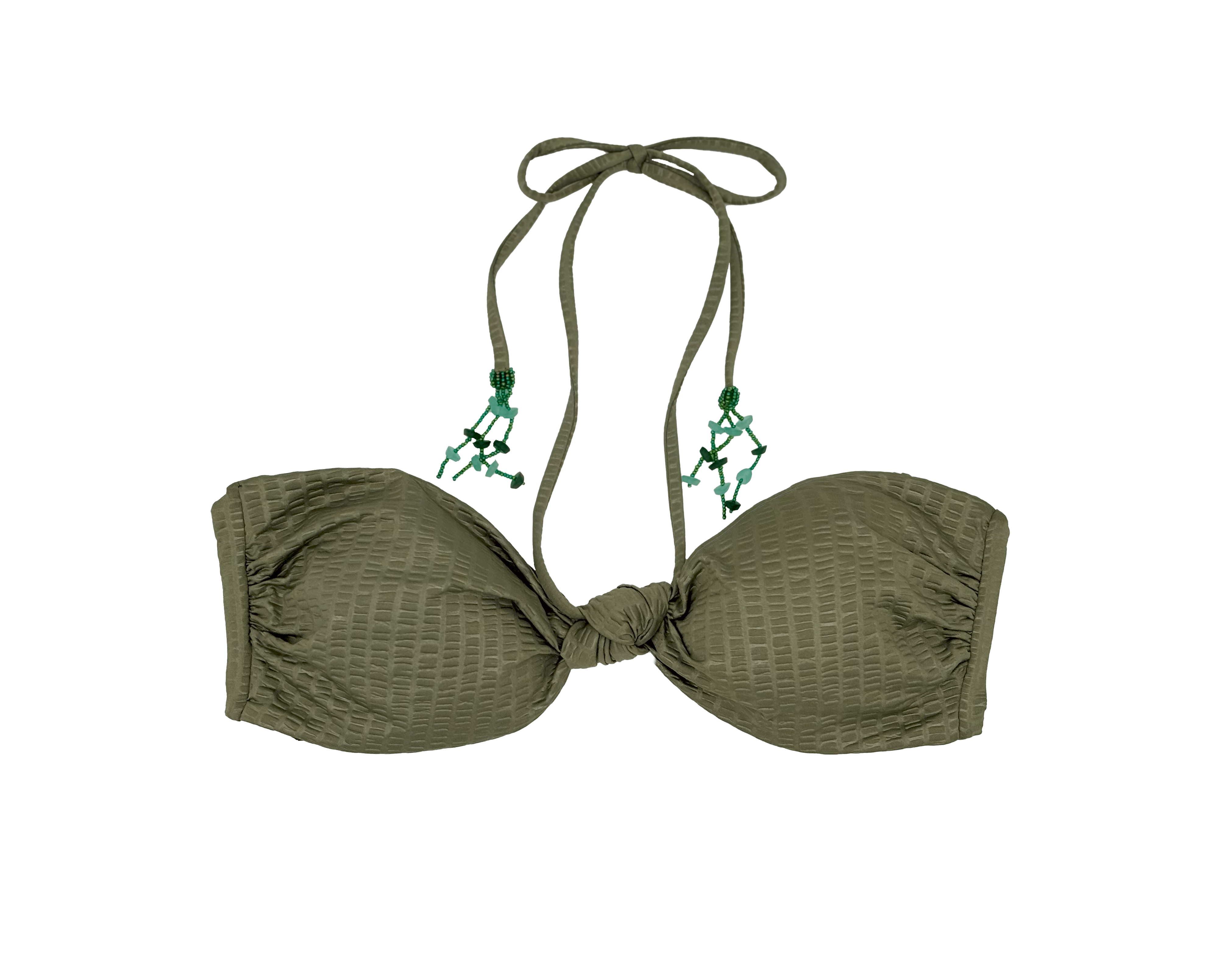 KNOTED FRONT BANDEAU BRA