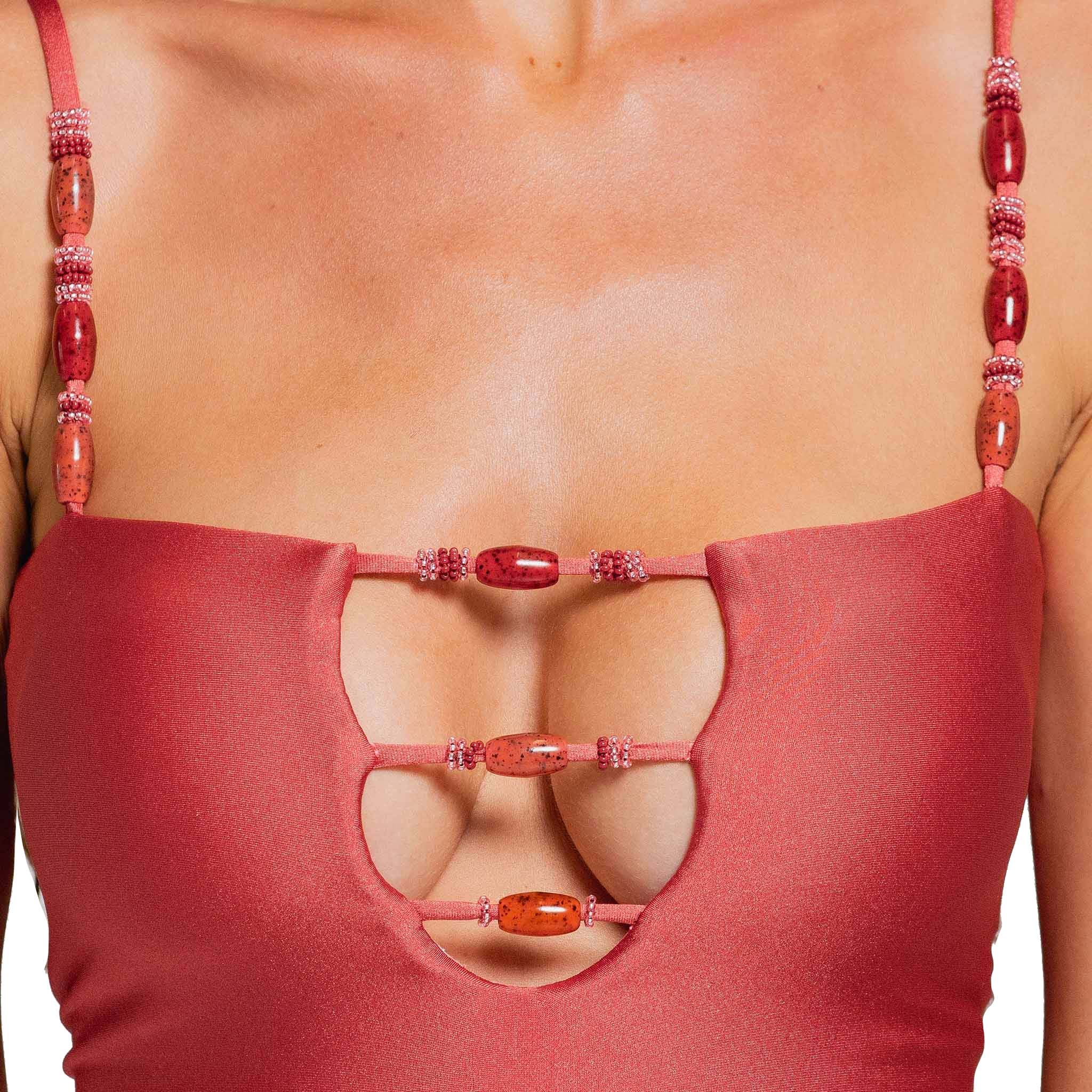 OTS CUT OUT BANDEAU ONE PIECE (MODERATE)