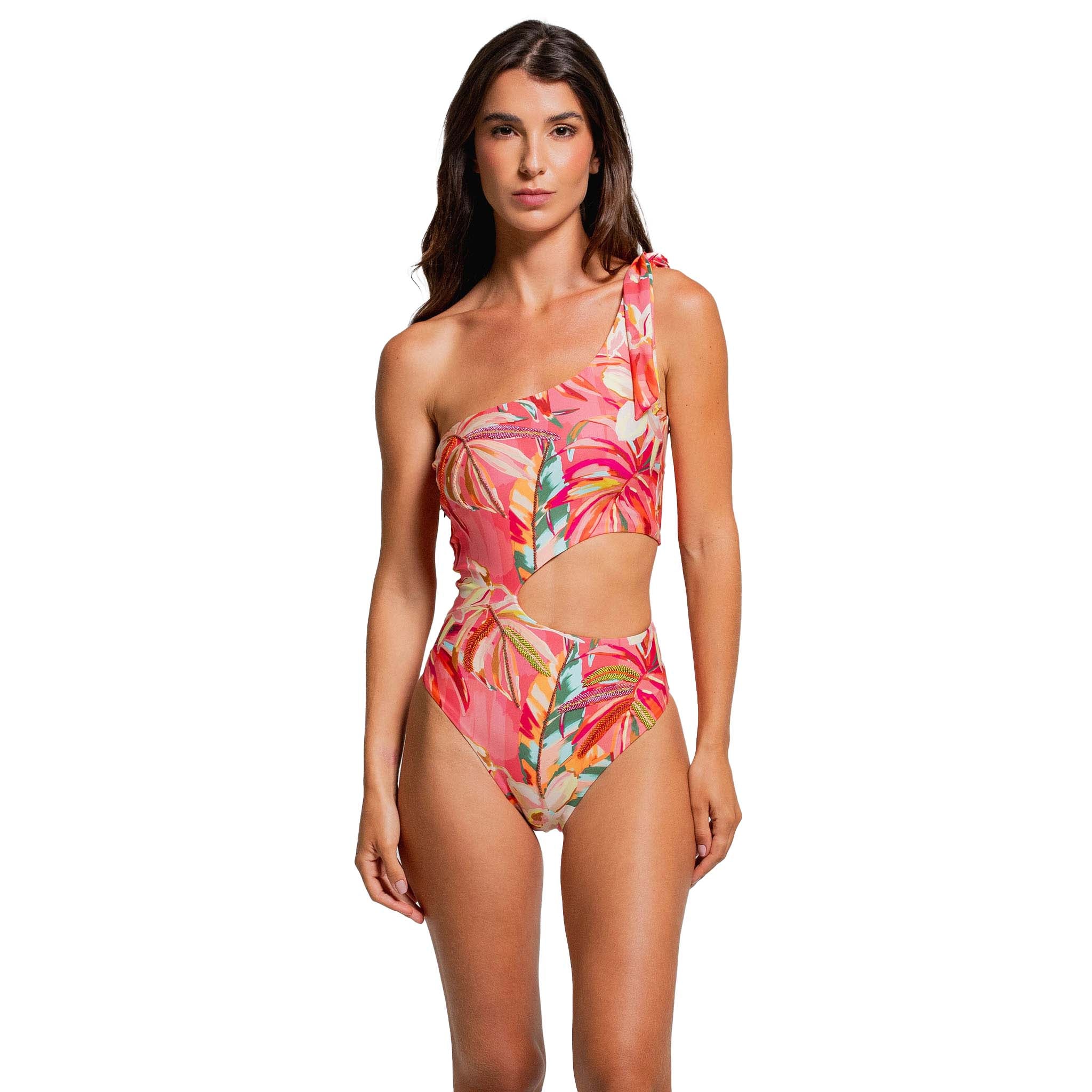 ONE SHOULDER CUT OUT ONE PIECE (MODERATE) – kbeachwear