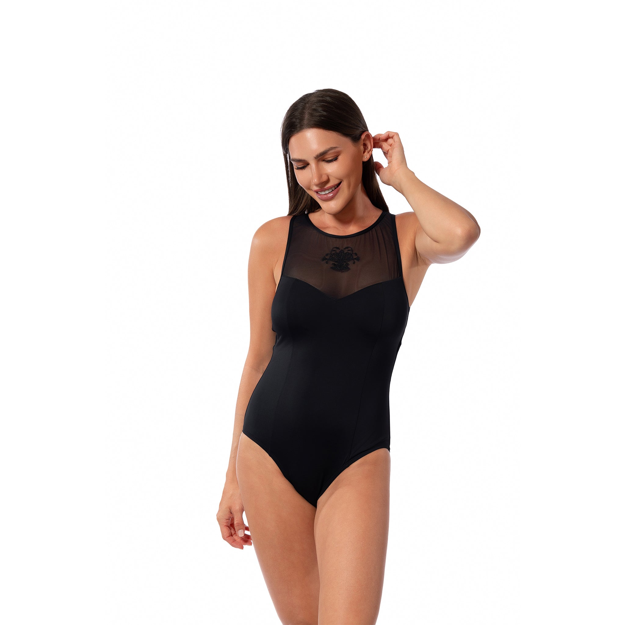 DIANA HIGH NECK 1PC BACK NECK CLOSURE