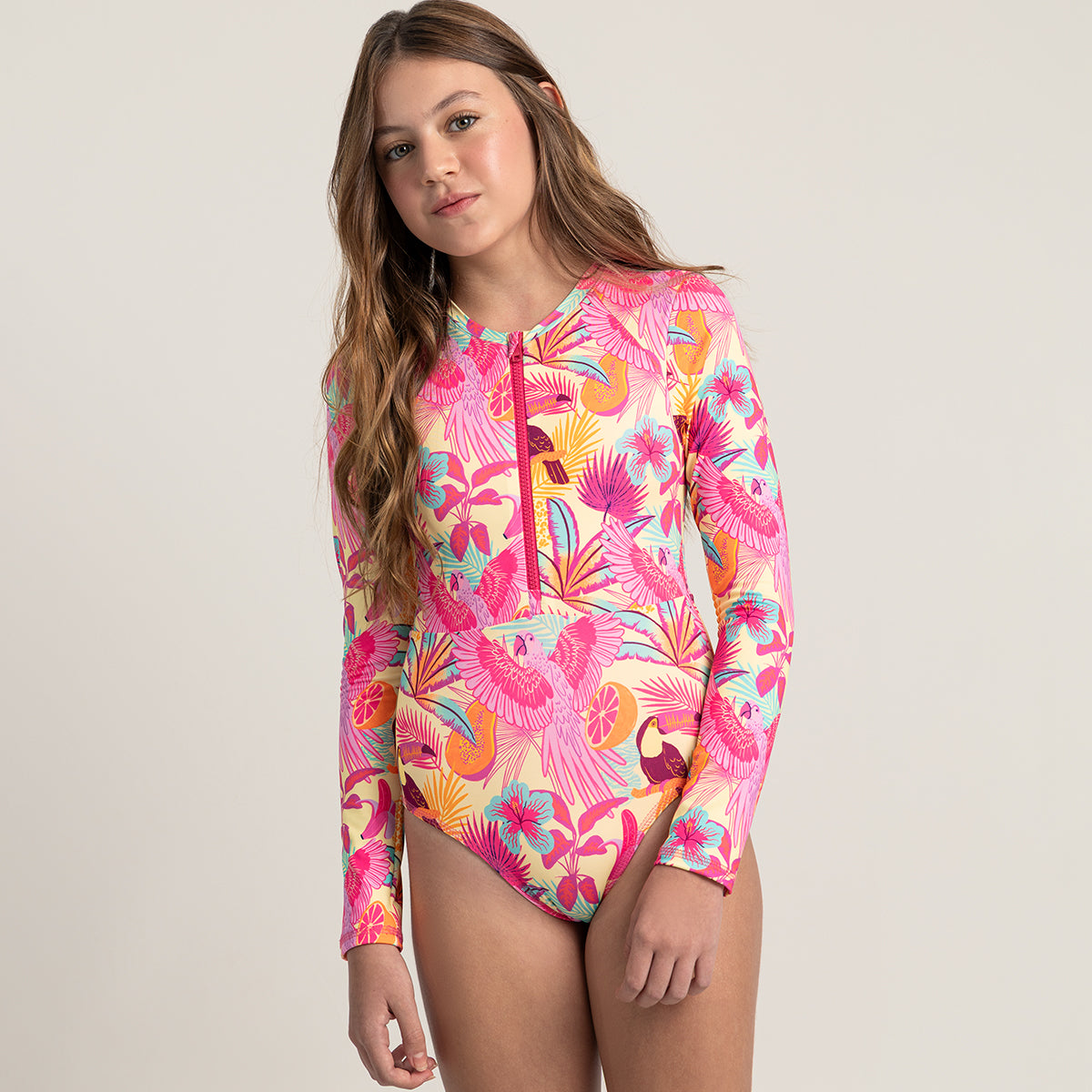Long-sleeved one-piece