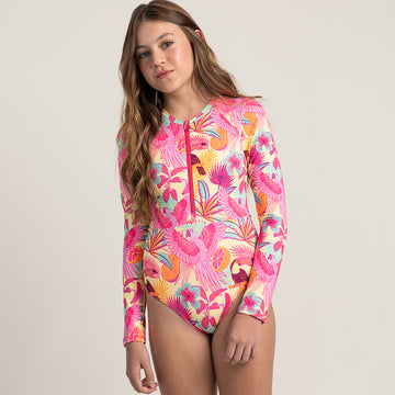 Long-sleeved one-piece